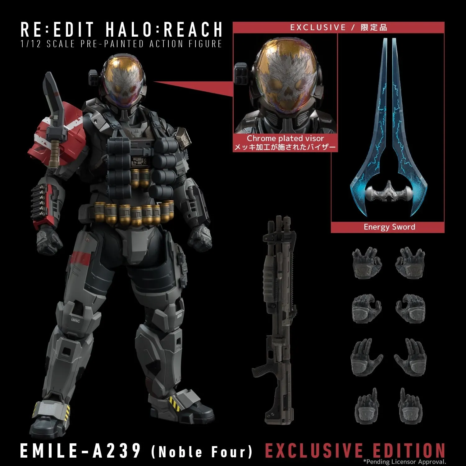 1000Toys - Re:Edit Halo Reach - EMILE-A239 (Noble Four) (PX Exclusive) 1/12 Scale Figure