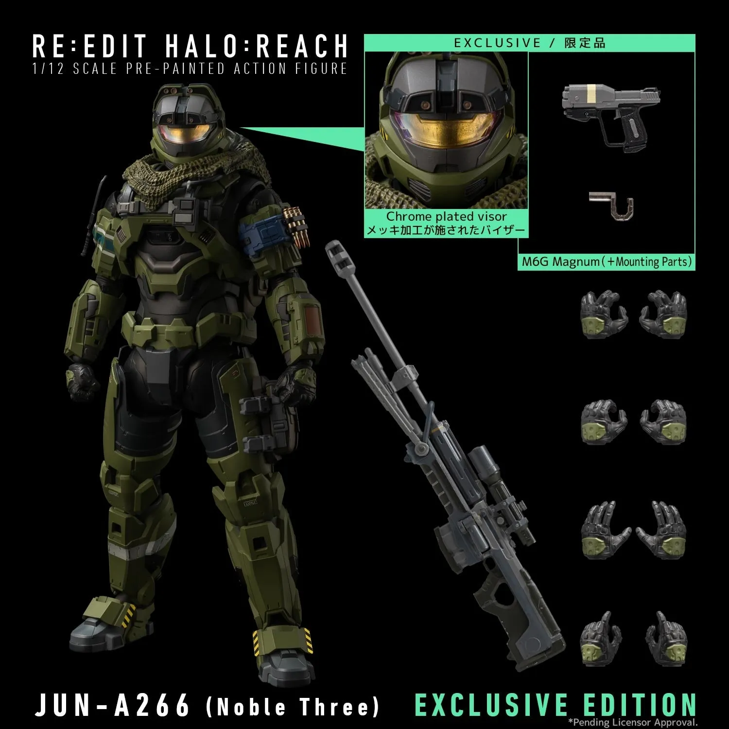 1000Toys - Re:Edit Halo Reach - JUN-A266 (Noble Three) (PX Exclusive) 1/12 Scale Figure