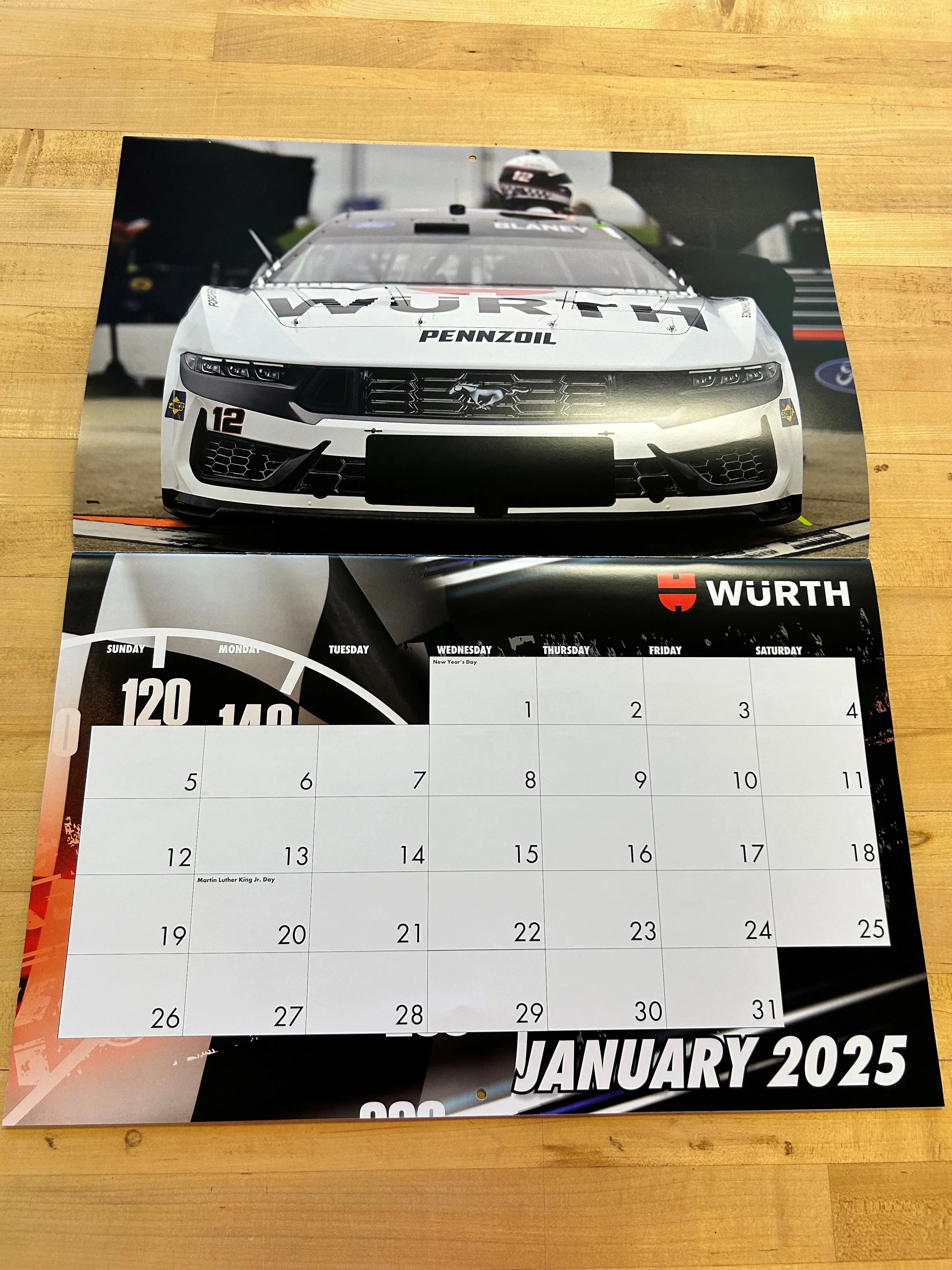 2025 Wurth Racing Calendar