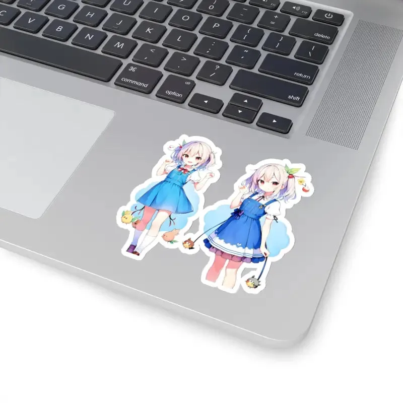 Anime Style Girls Kiss Cut Stickers: Add Fun Flair Anywhere!