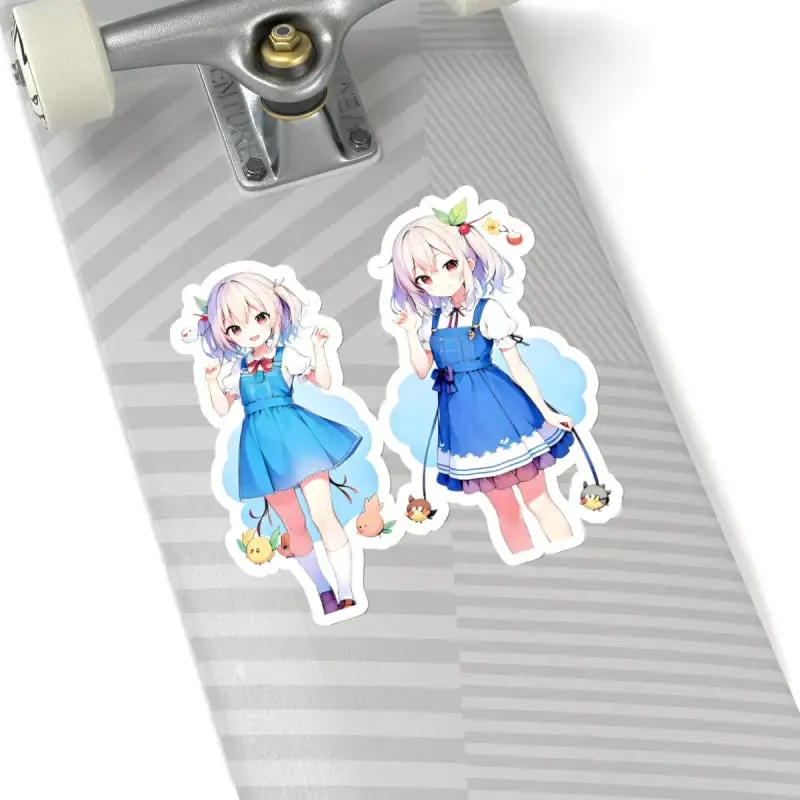 Anime Style Girls Kiss Cut Stickers: Add Fun Flair Anywhere!