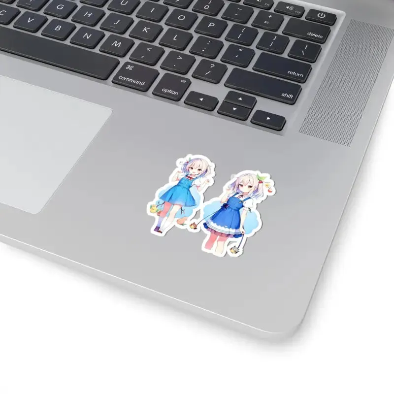 Anime Style Girls Kiss Cut Stickers: Add Fun Flair Anywhere!