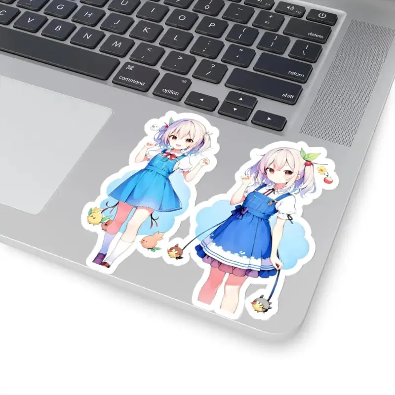 Anime Style Girls Kiss Cut Stickers: Add Fun Flair Anywhere!