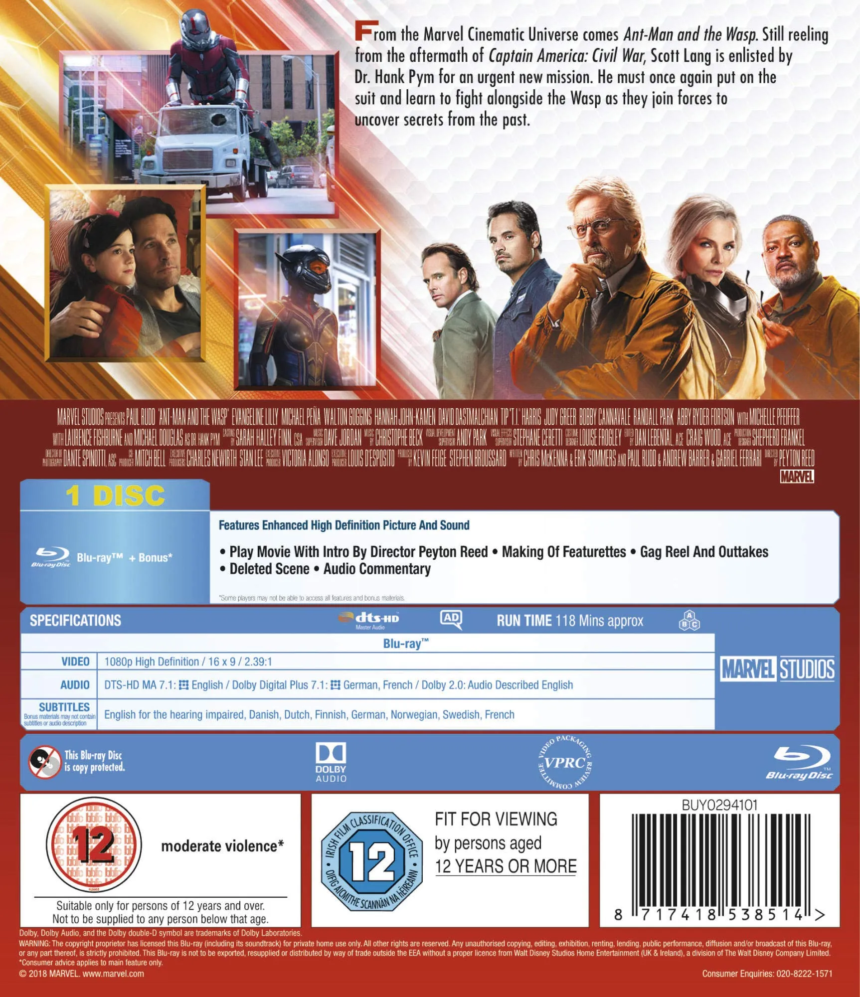 Ant-Man and the Wasp [Blu-ray] [2018]