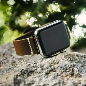 Apple Strap Brown Leather Black