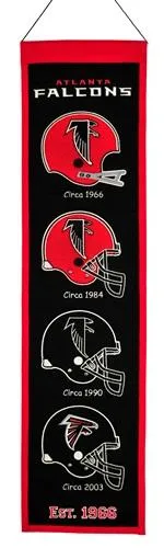 Atlanta Falcons Winning Streak Past Mascots Wool Heritage Banner (8"x32")