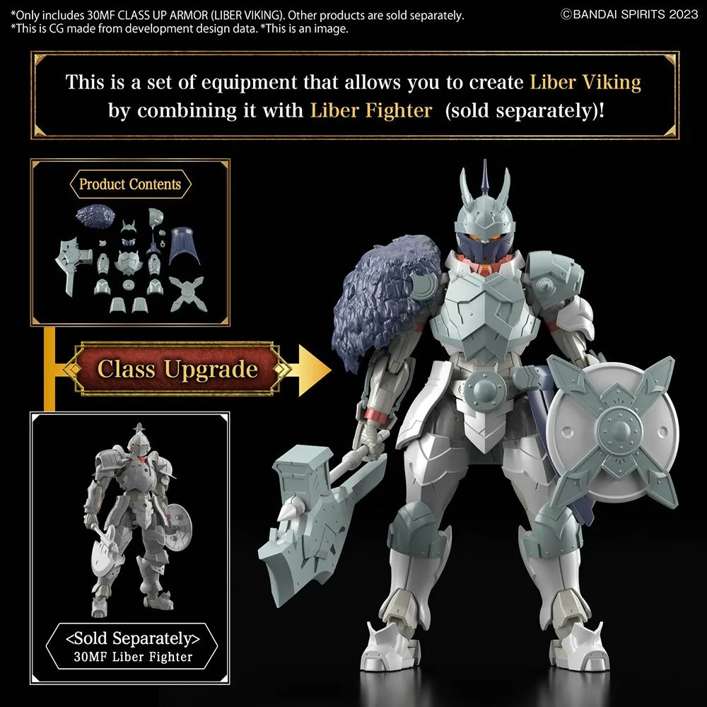 Bandai 30 Minutes Fantasy 30MF A-07 1/144 Class-Up Armor (Liber Viking) Accessory Model Kit (Japan Ver.)