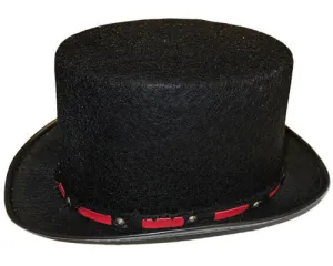 Black Top Hat w/ Red Trim