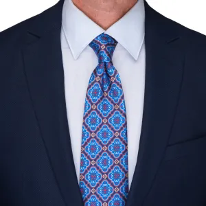 Blue The Duke of Normandy Duchesse Silk Tie