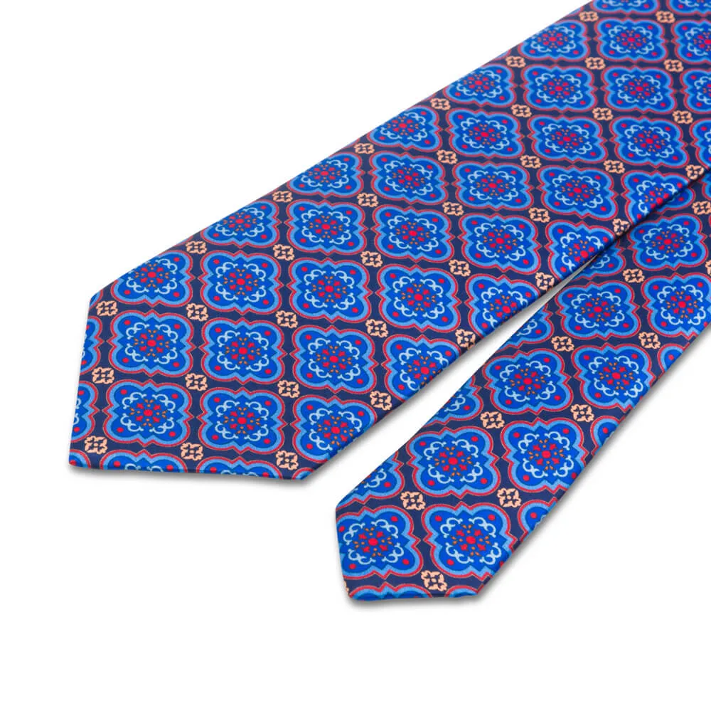 Blue The Duke of Normandy Duchesse Silk Tie