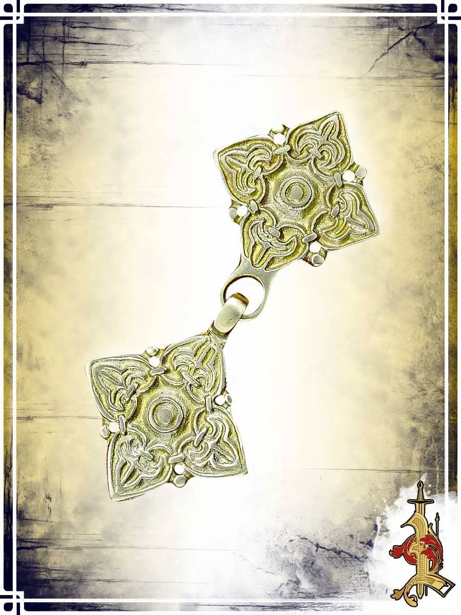 Brass Viking Cloak Clasp Brooch