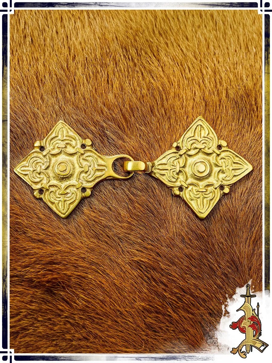 Brass Viking Cloak Clasp Brooch