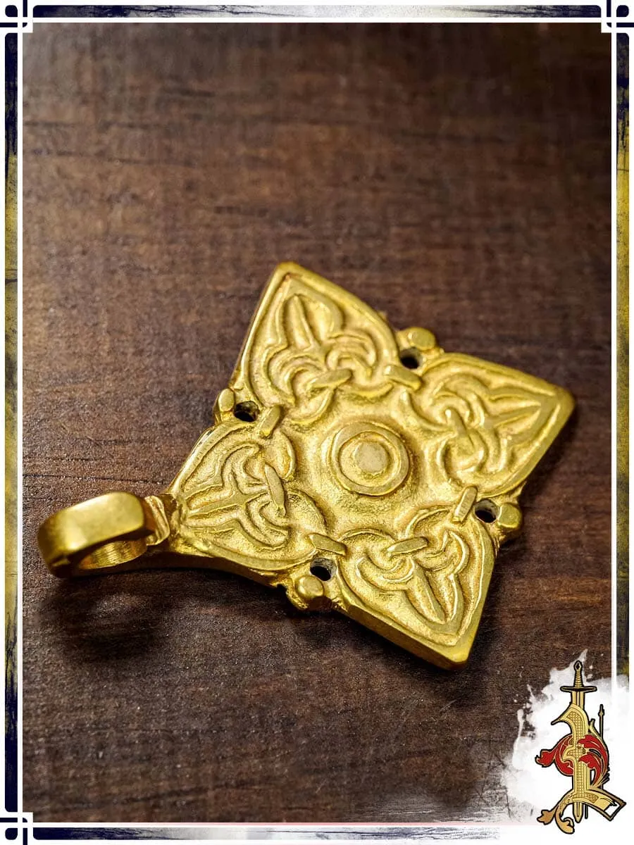 Brass Viking Cloak Clasp Brooch