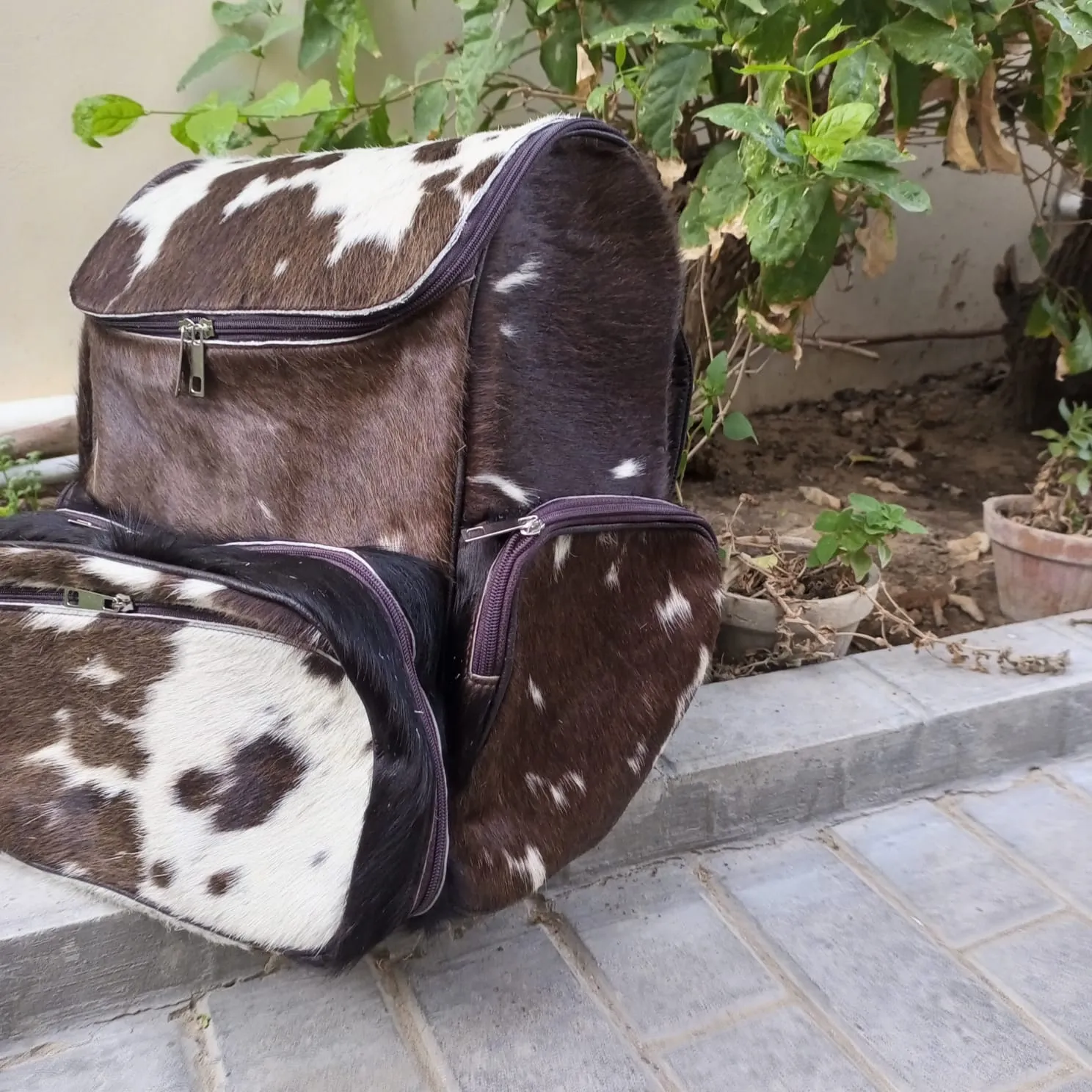 Brown Leather Backpack