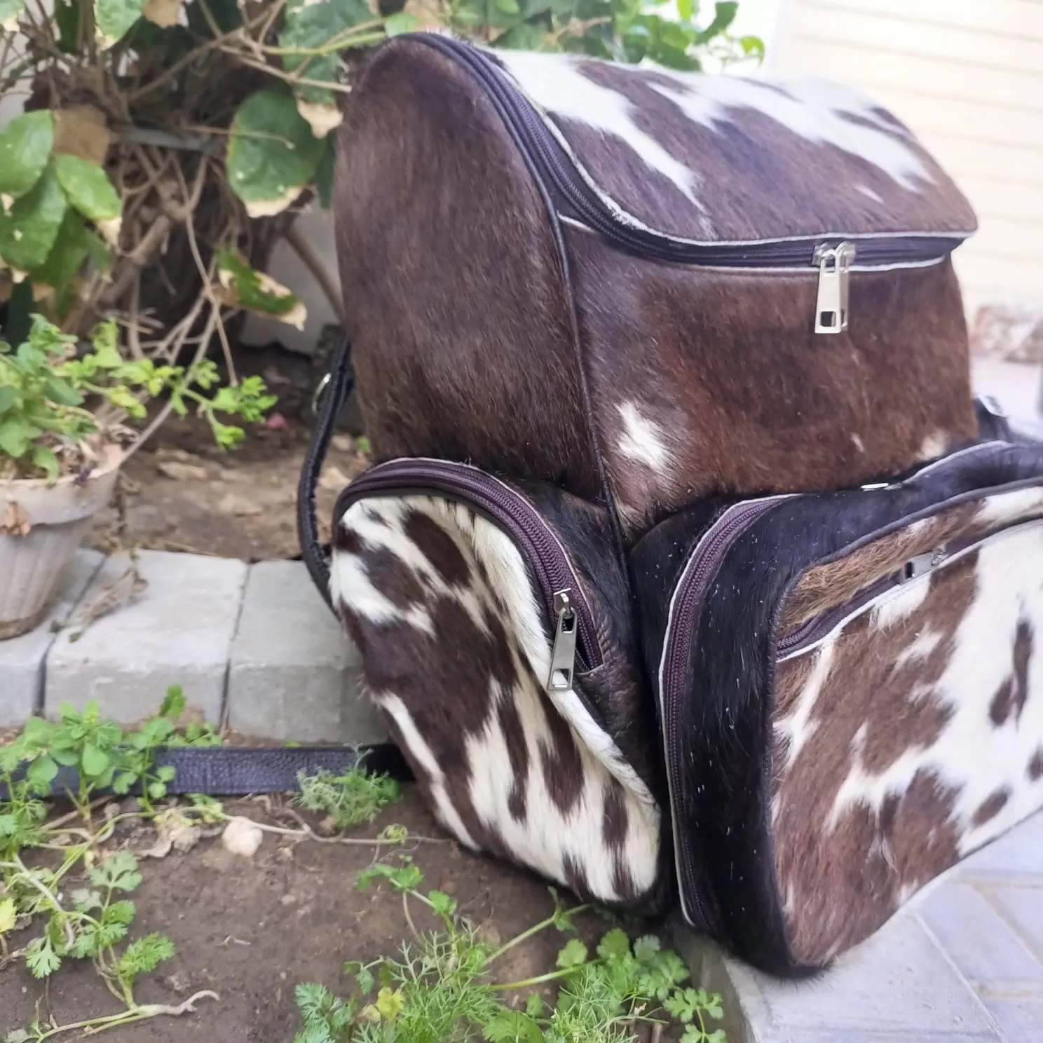 Brown Leather Backpack