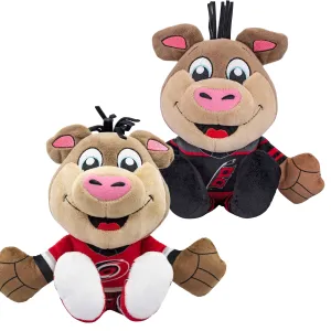 Carolina Hurricanes Stormy Mascot Bundle: 8" Black Uniform & Red Uniform Kuricha Plushies