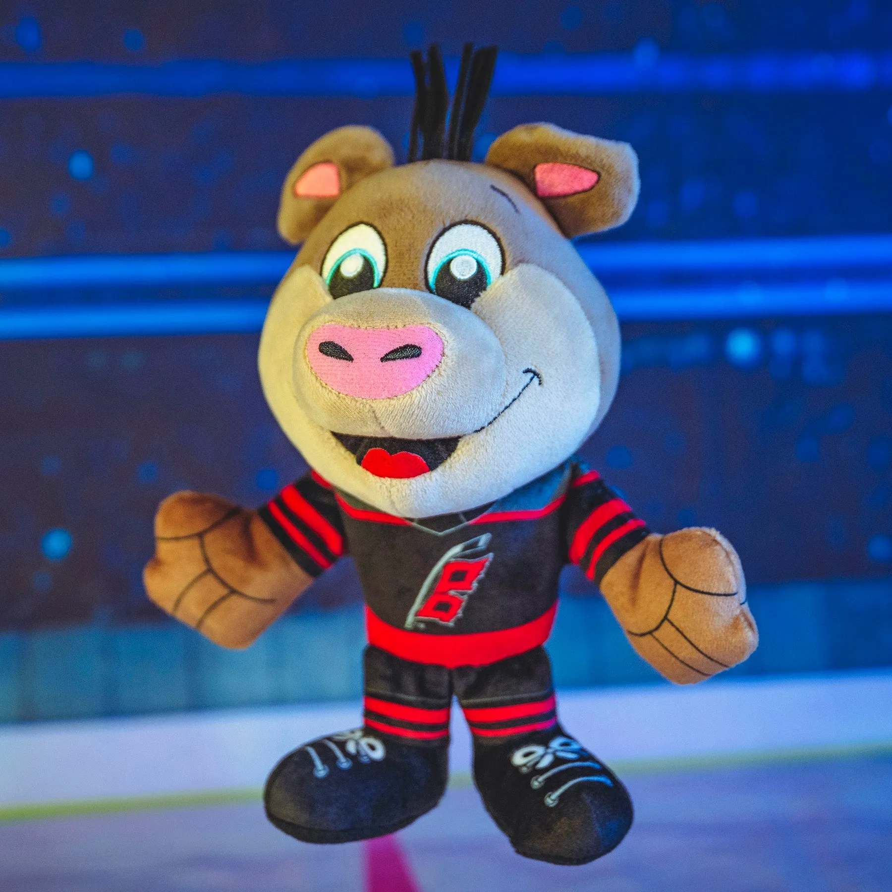 Carolina Hurricanes Stormy Mascot Bundle: 8" Black Uniform & Red Uniform Kuricha Plushies