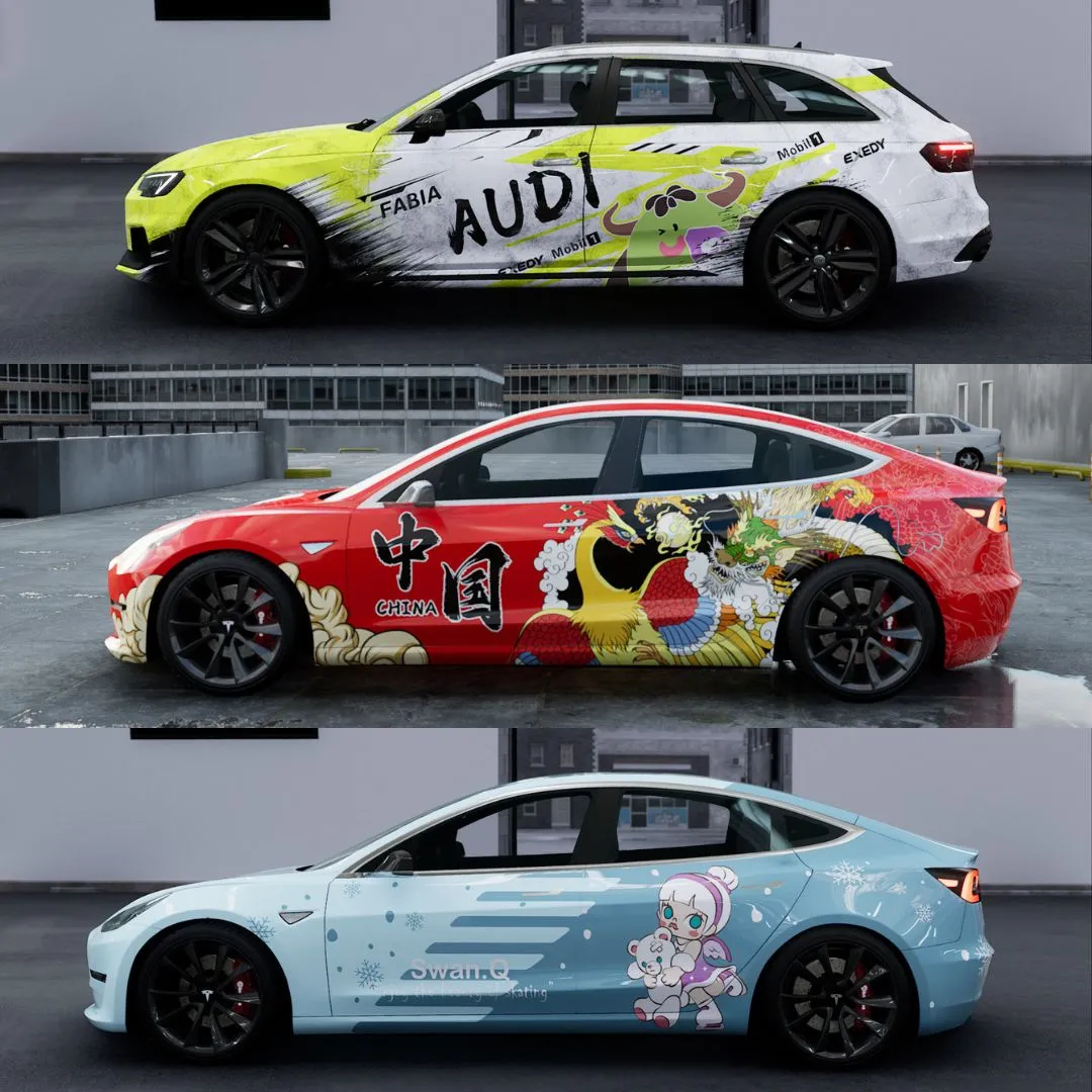 Custom Anime Vinyl Wrap