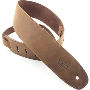 DSL 2.5" Oiled Leather Guitar Strap - Brown