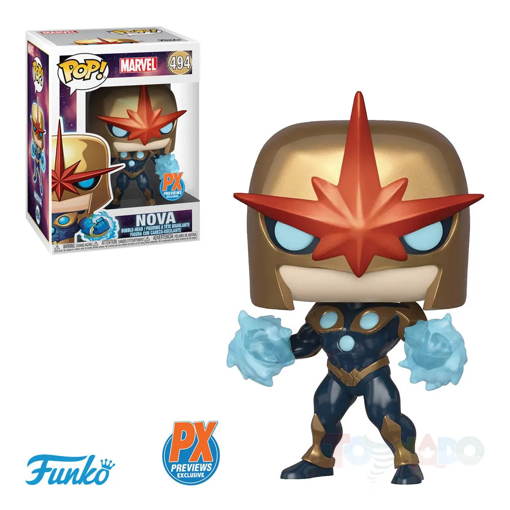 Funko Pop! Marvel #494 - Nova Prime (Metallic) PX Previews Exclusive Vinyl Figure (40171) LOW STOCK