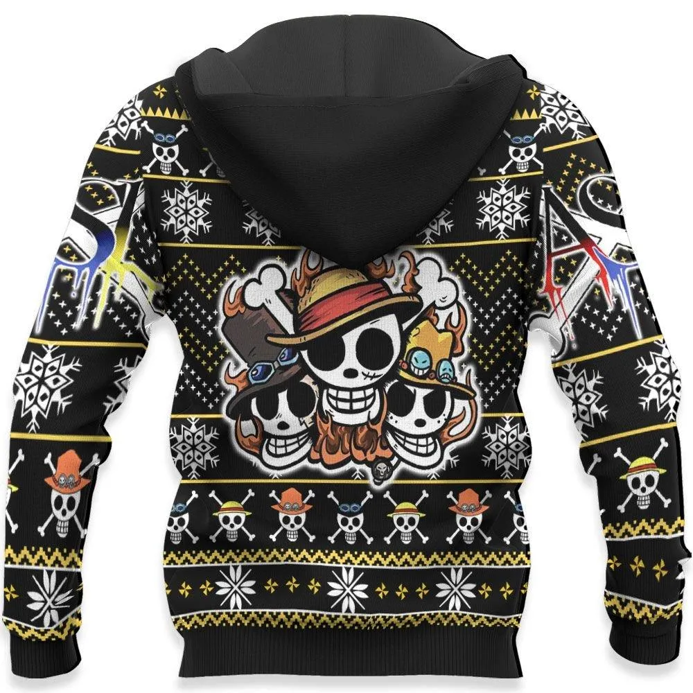 Giftngon - ASL Pirates Ugly Christmas Sweater Custom Anime One Piece Xmas Gifts For Kids