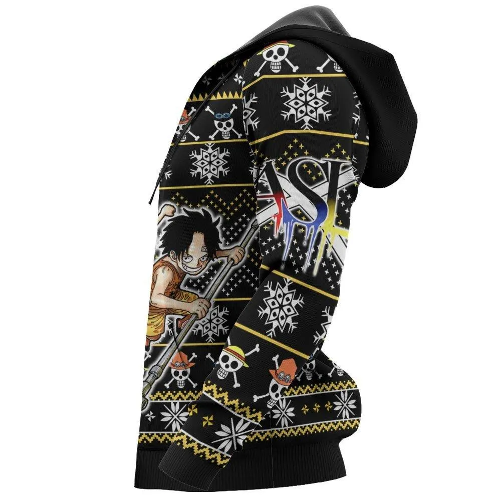 Giftngon - ASL Pirates Ugly Christmas Sweater Custom Anime One Piece Xmas Gifts For Kids