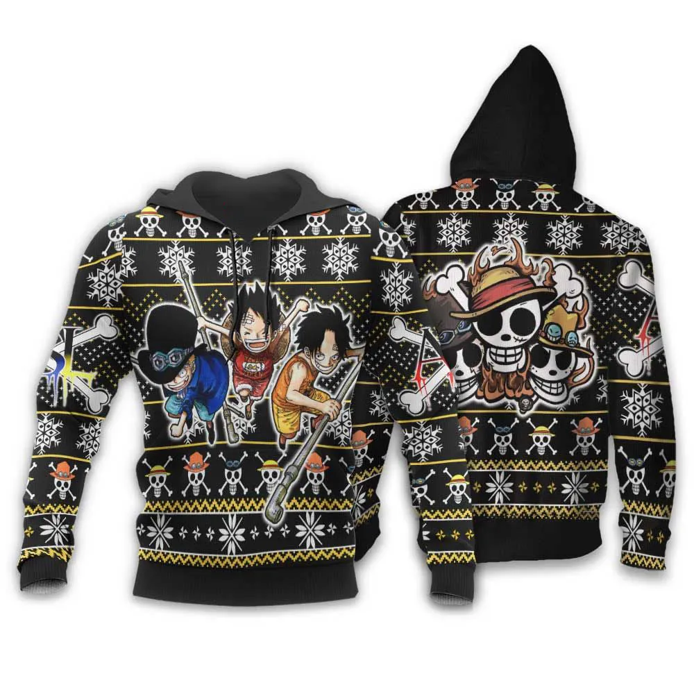 Giftngon - ASL Pirates Ugly Christmas Sweater Custom Anime One Piece Xmas Gifts For Kids