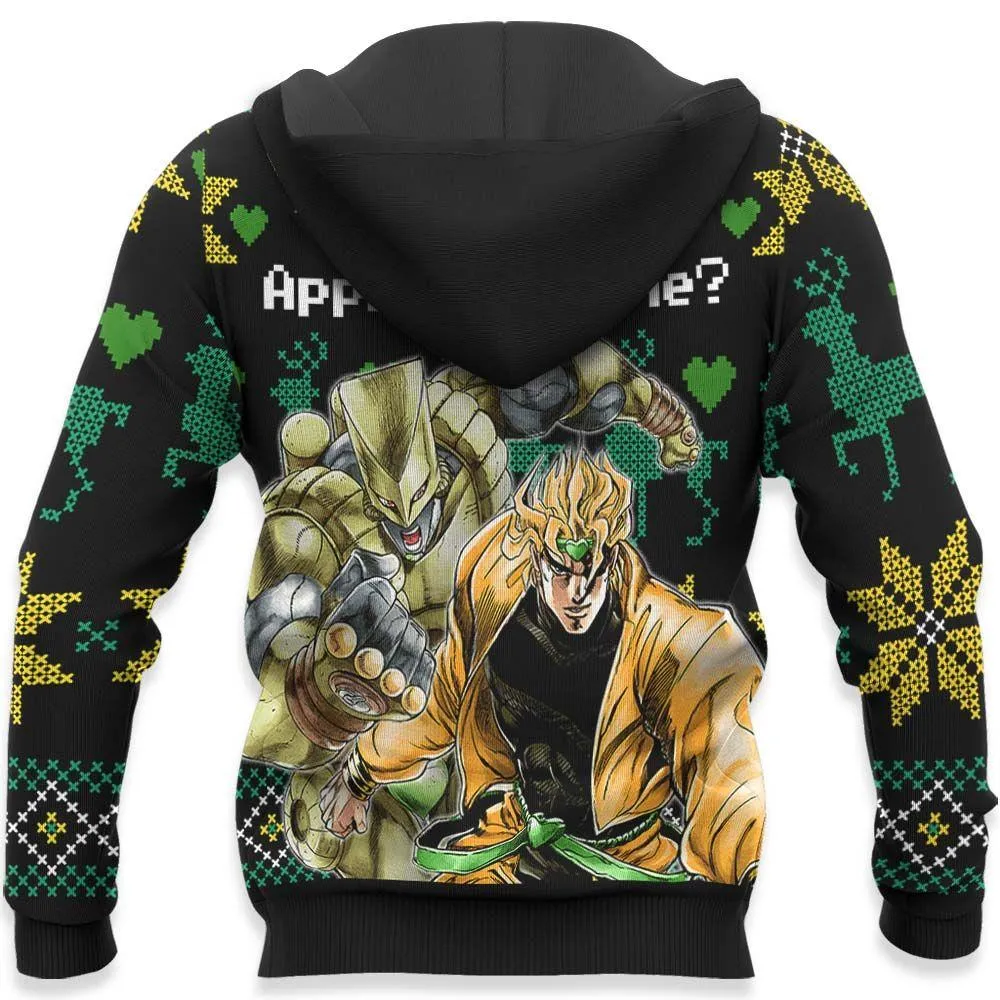 Giftngon - Dio Brando Ugly Christmas Sweater Custom Oh You're Approaching Me Anime JoJo's Xmas Gifts For Kids