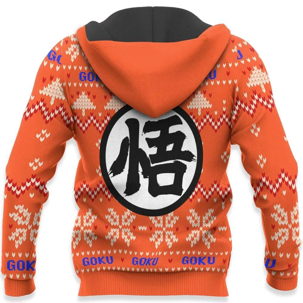 Giftngon - Goku Ugly Christmas Sweater Custom Anime Dragon Ball Xmas Gifts