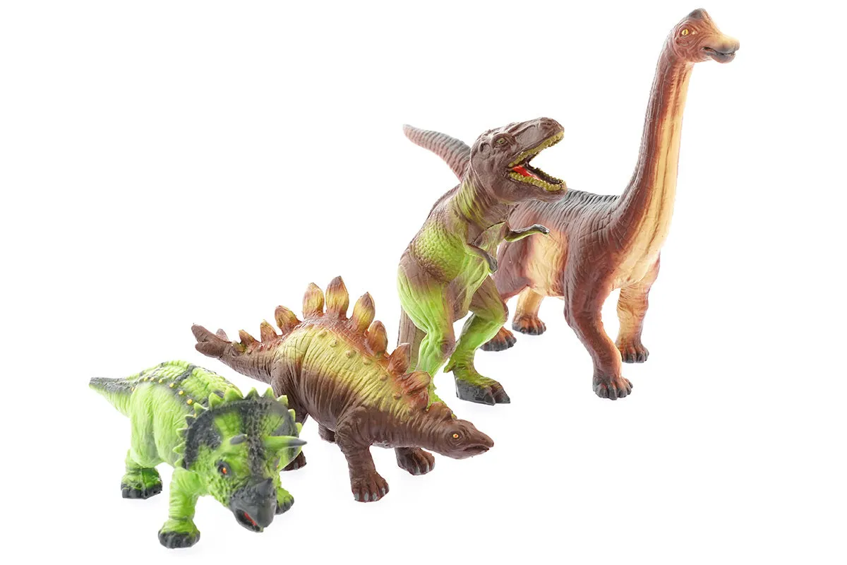 Green Rubber Toys Dinosaur Set