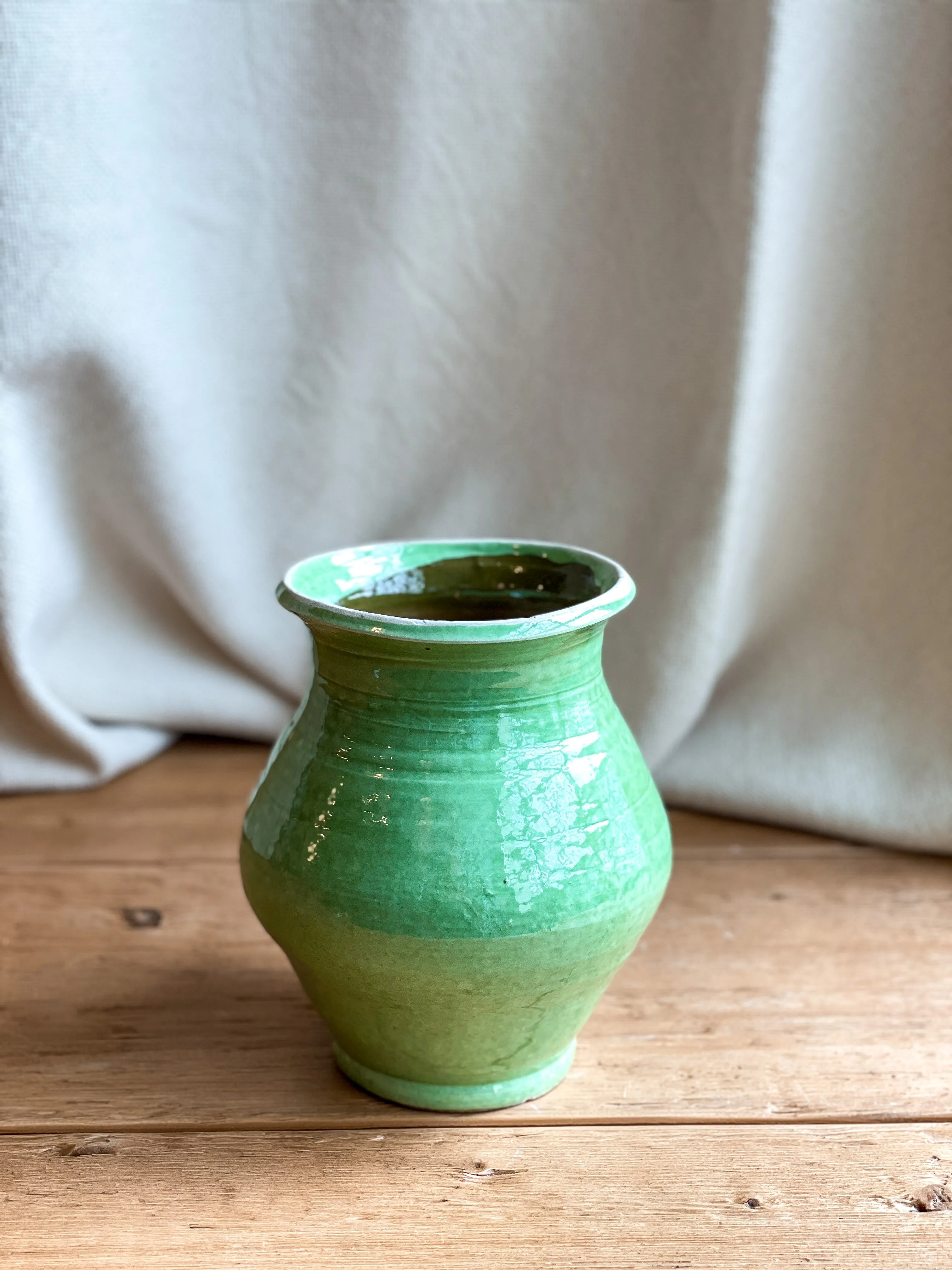 Green Turkish Glazed Pot