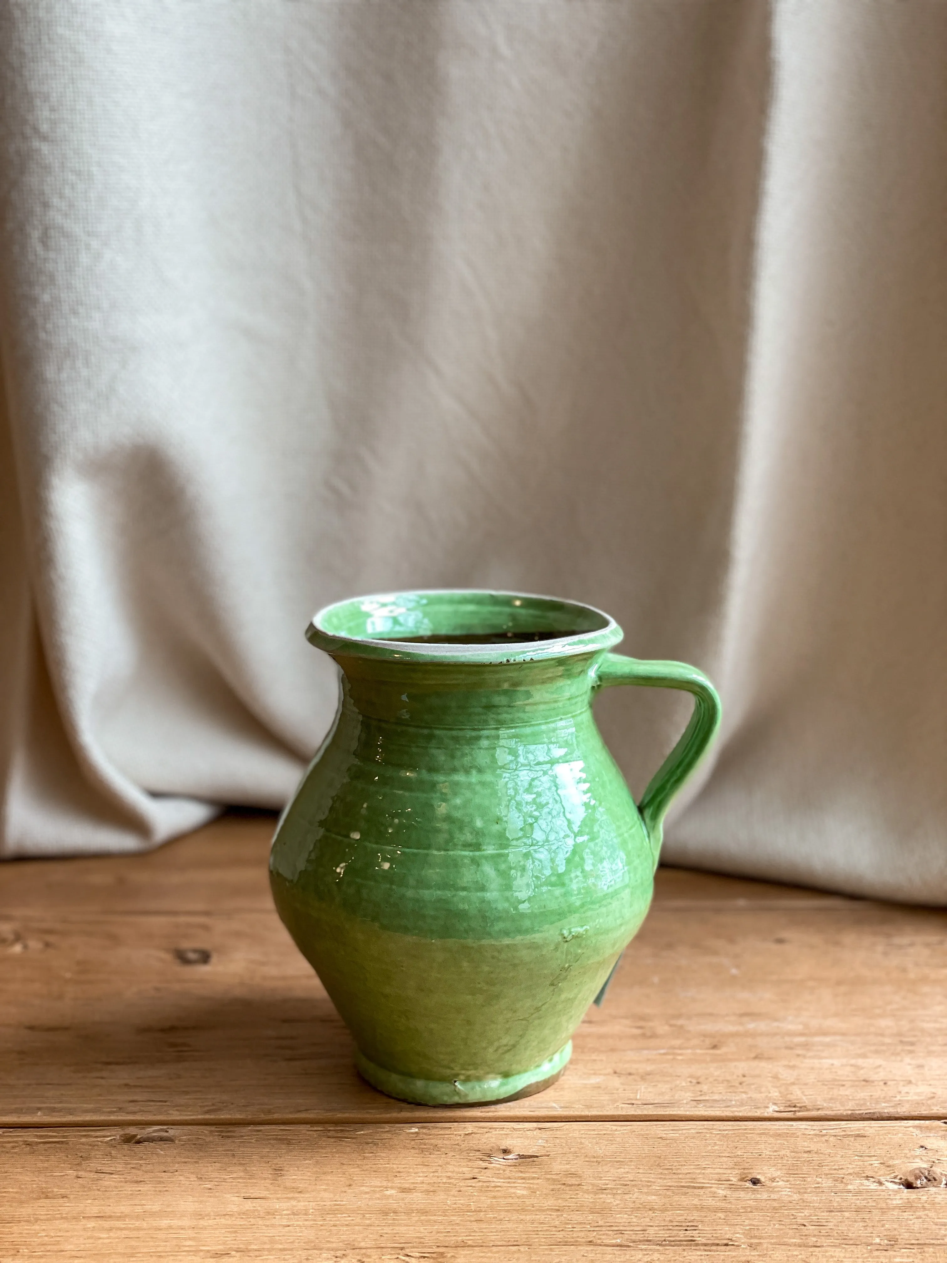 Green Turkish Glazed Pot