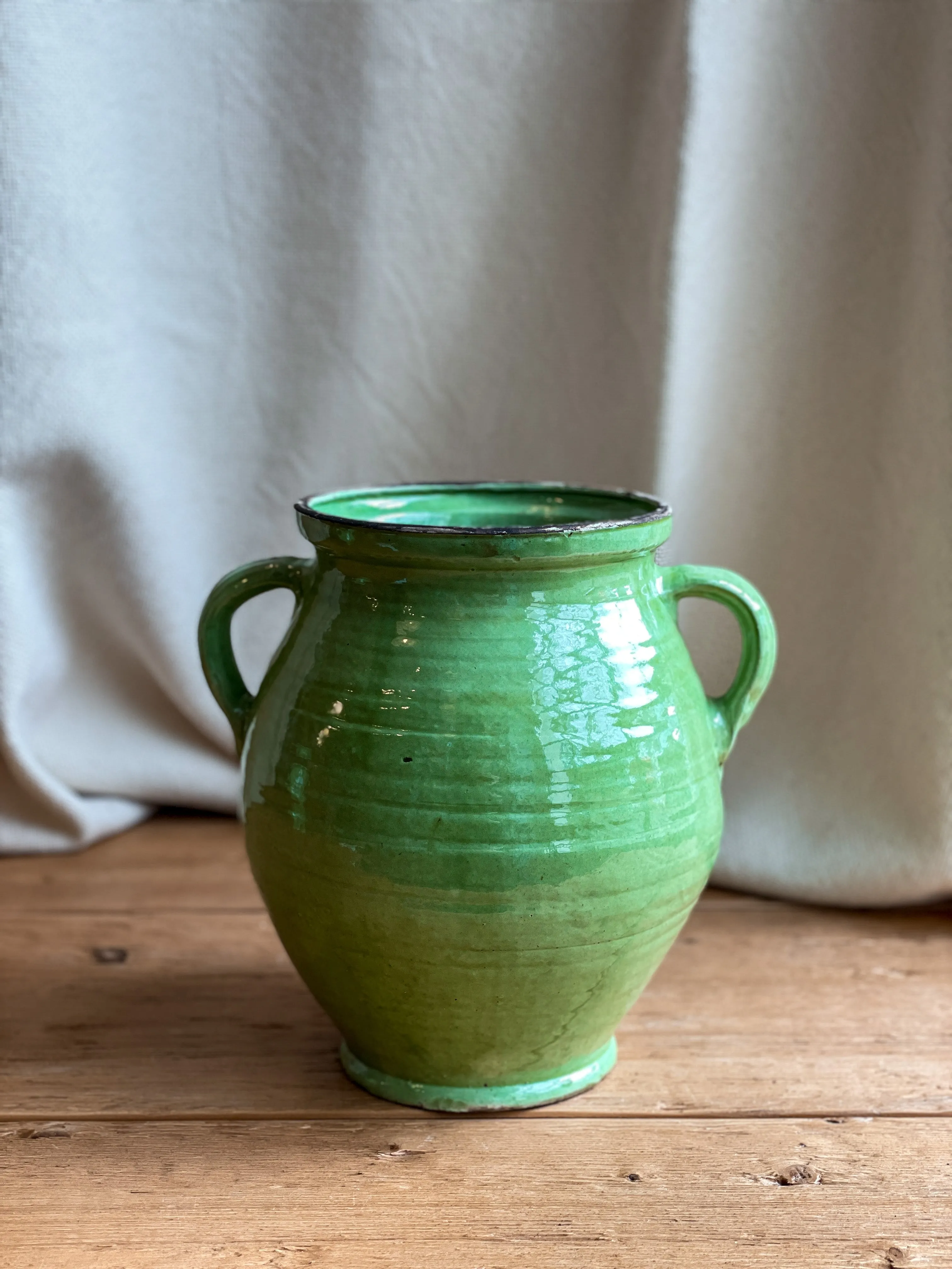 Green Turkish Glazed Pot