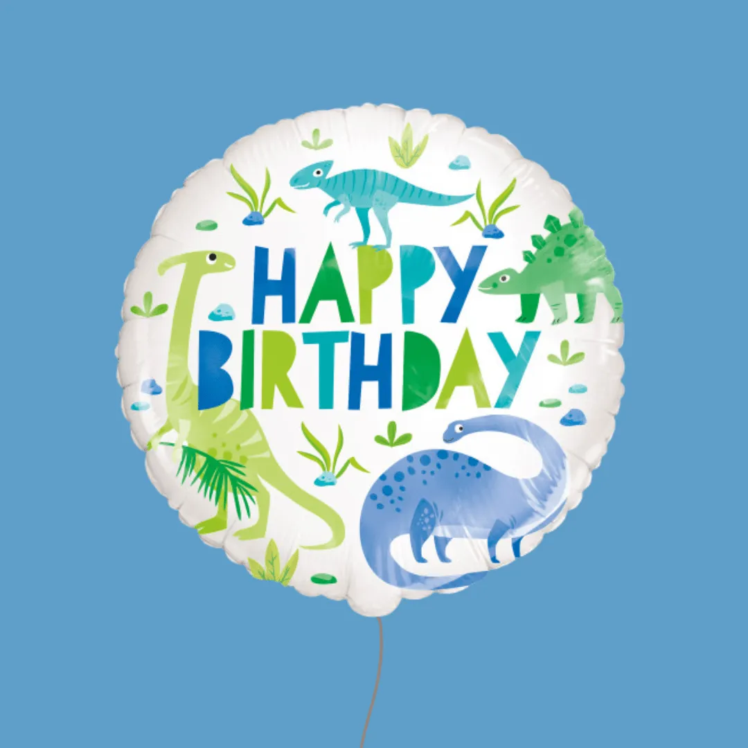 Happy Birthday Dinosaur 18inch Foil Balloon