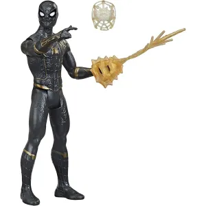 Hasbro Marvel Studios Spider-Man Mystery Web Gear Black and Gold Suit Action Figure - 6-Inch