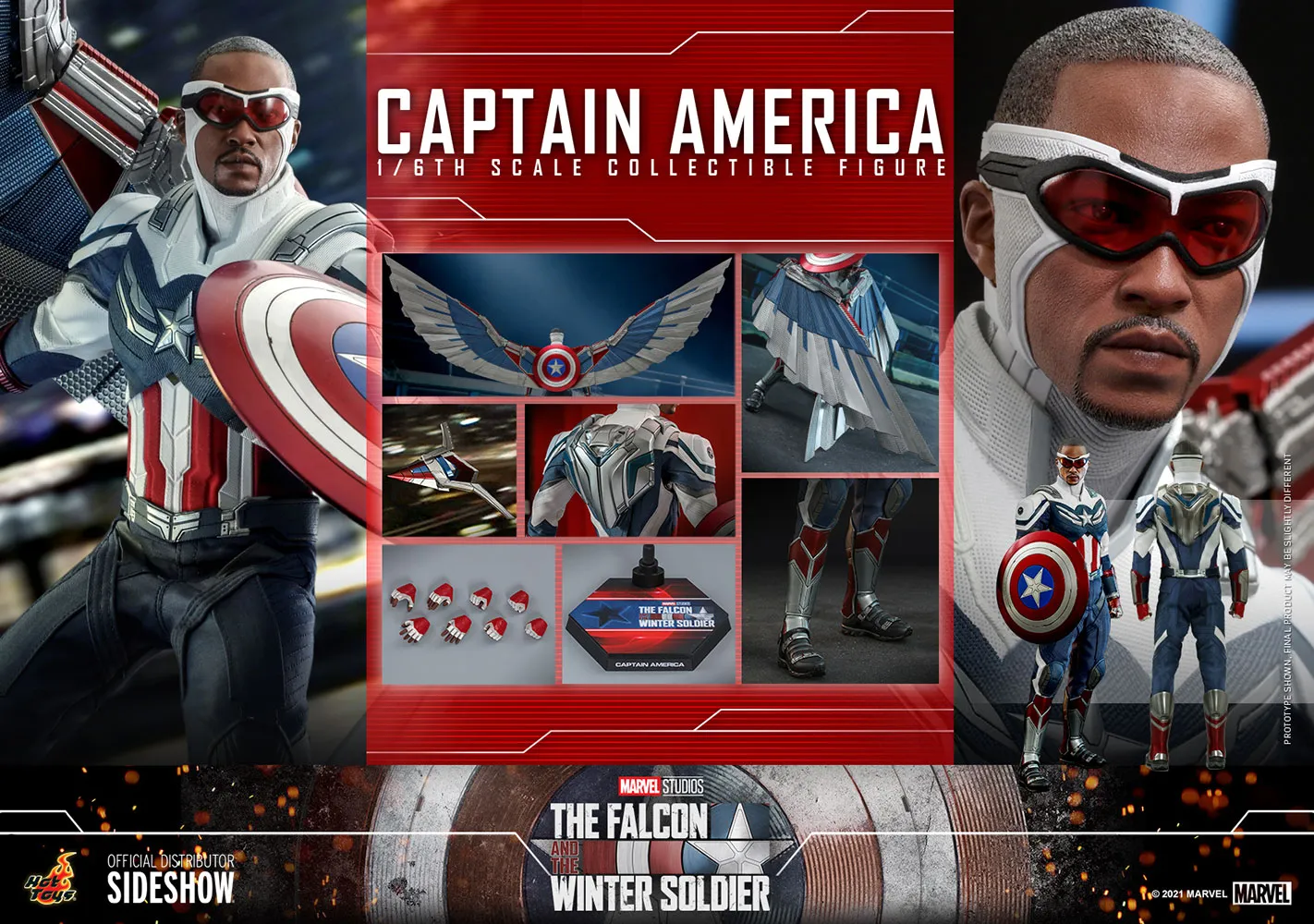 Hot Toys - Captain America Sixth Scale Figure (The Falcon and the Winter Soldier)