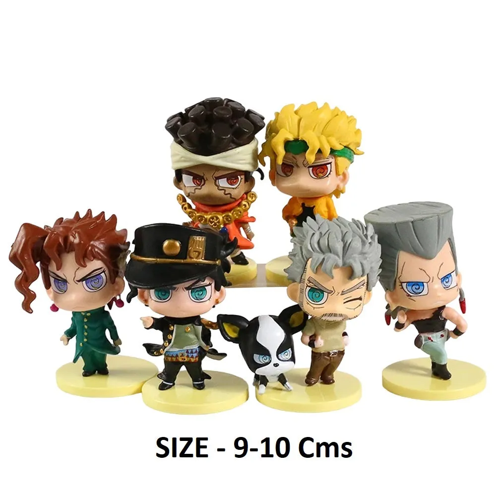 Jojos Bizare Adventure | Set of 6 Anime Action Figures | Set C | 10 Cms |