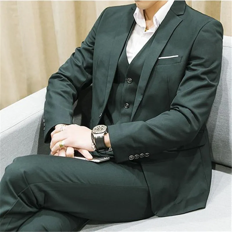 Mens Slim Fit wedding Suits three piece Groom formal Suit