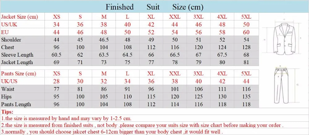 Mens  Suit Tuxedo Custom 3 Pieces (Jacket vest Pants)