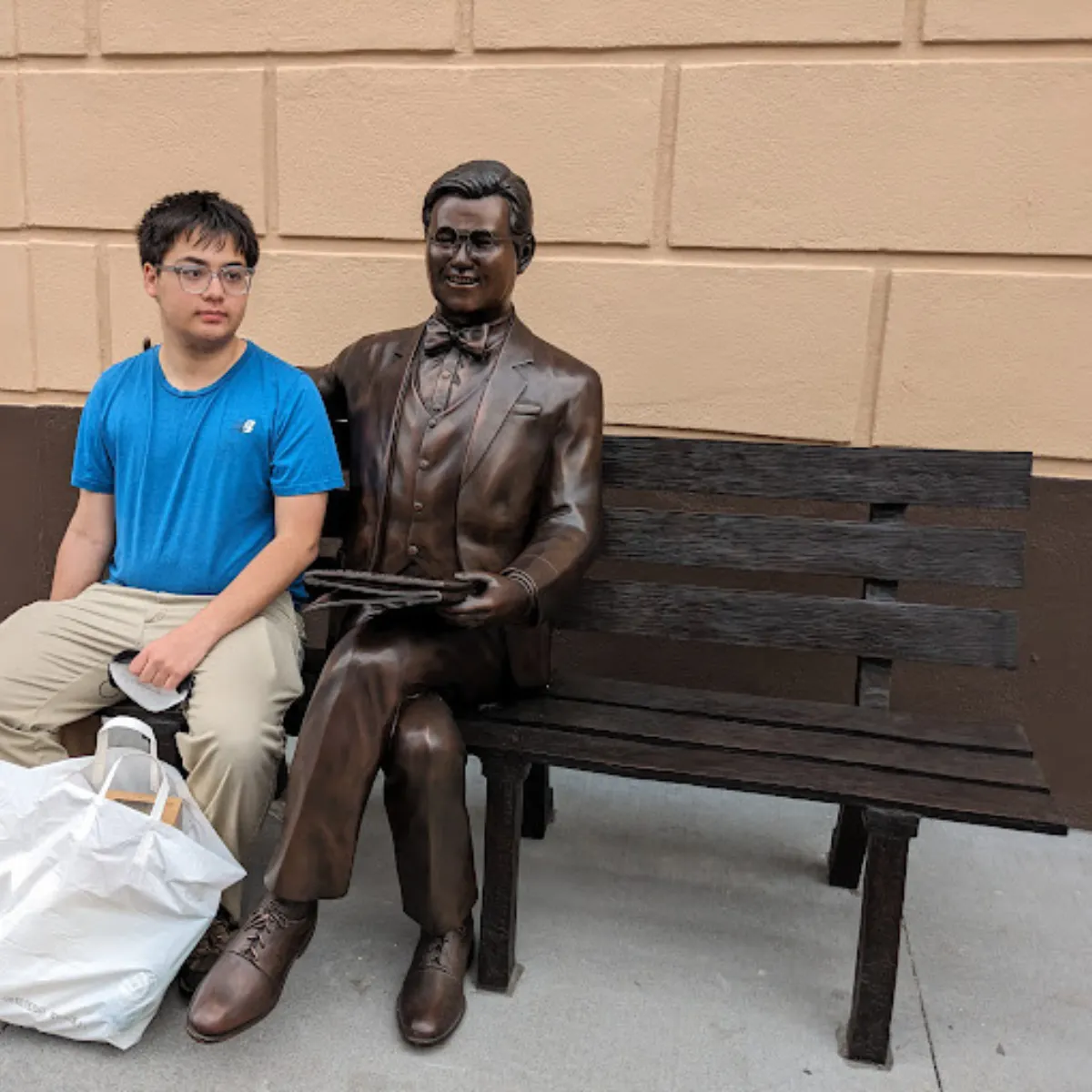 Michael Yun Custom Bench Statue