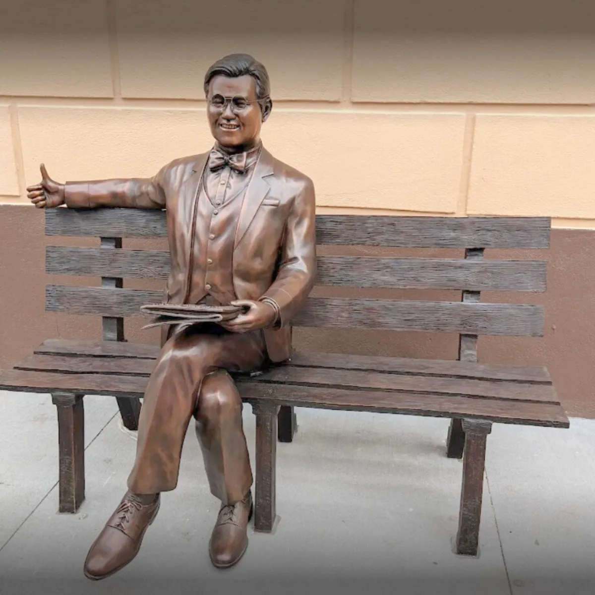 Michael Yun Custom Bench Statue