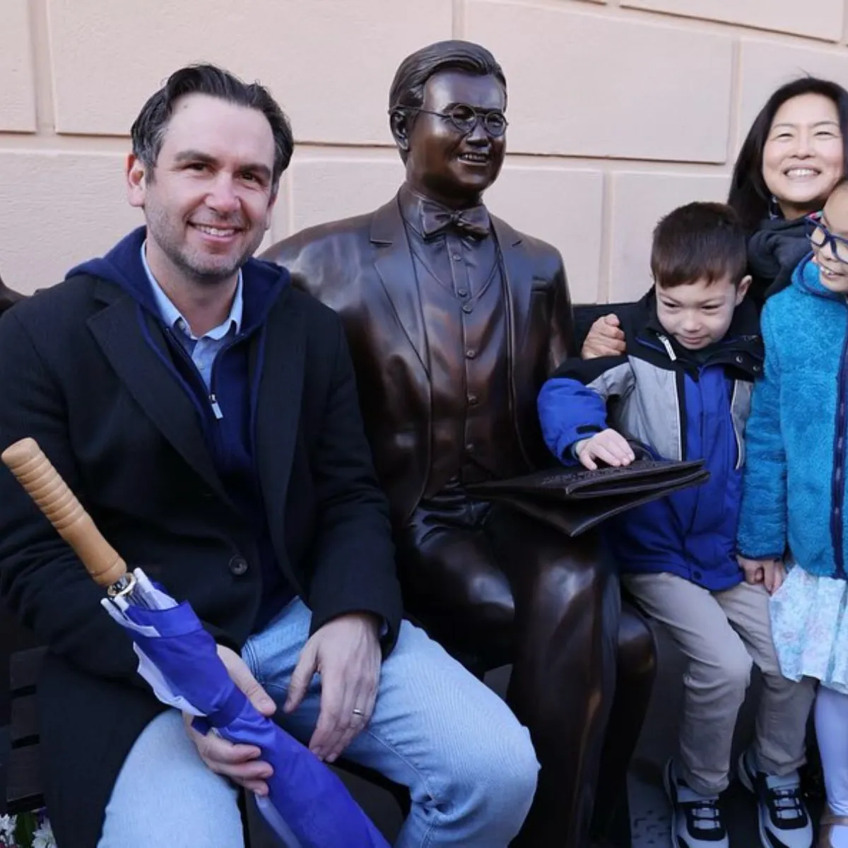 Michael Yun Custom Bench Statue