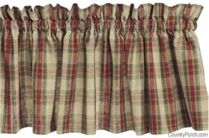 Park Design - Cinnamon Valance Unlined 72 x 14 Inches Farmhouse Country