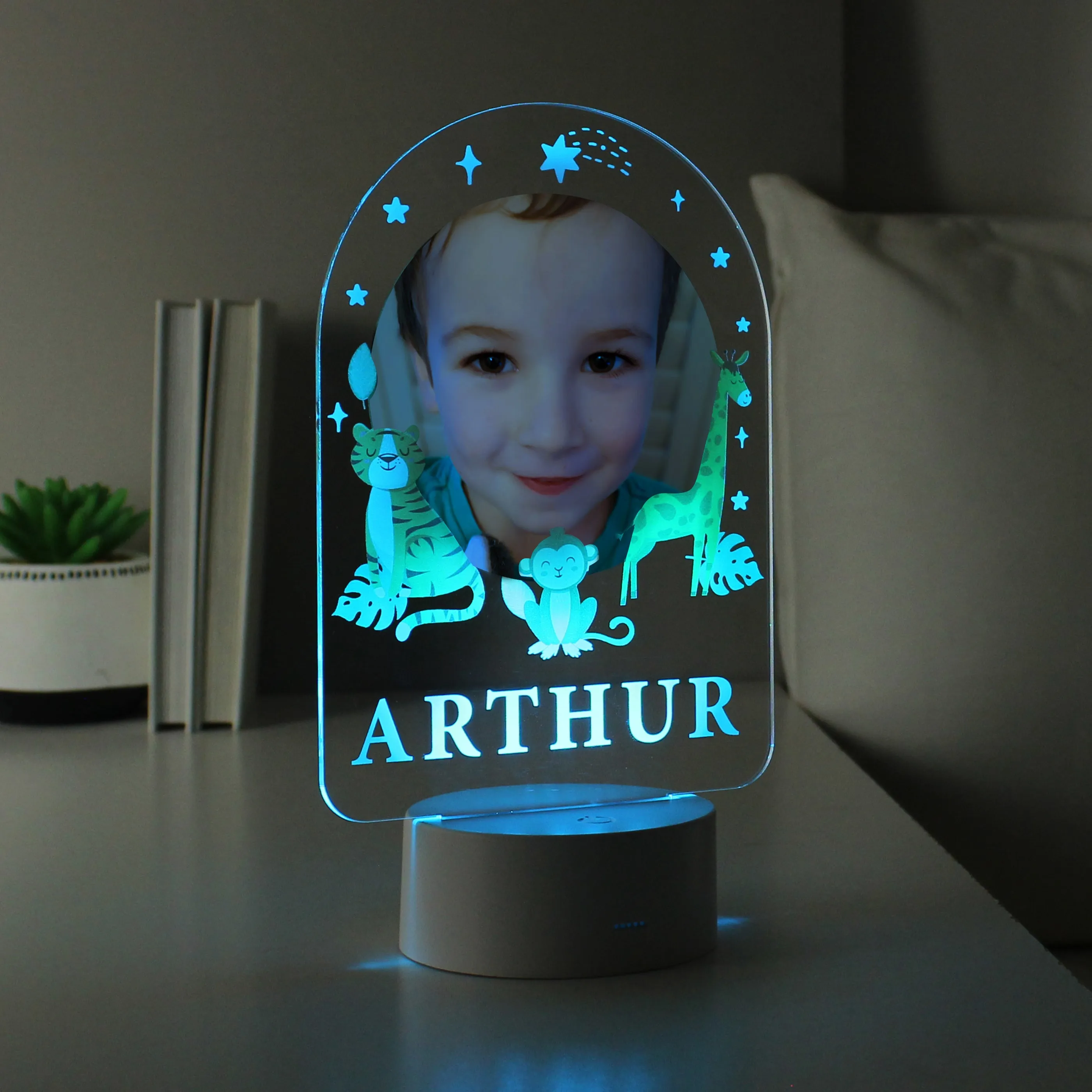 Personalised Animal Photo Upload LED Colour Changing Night Light