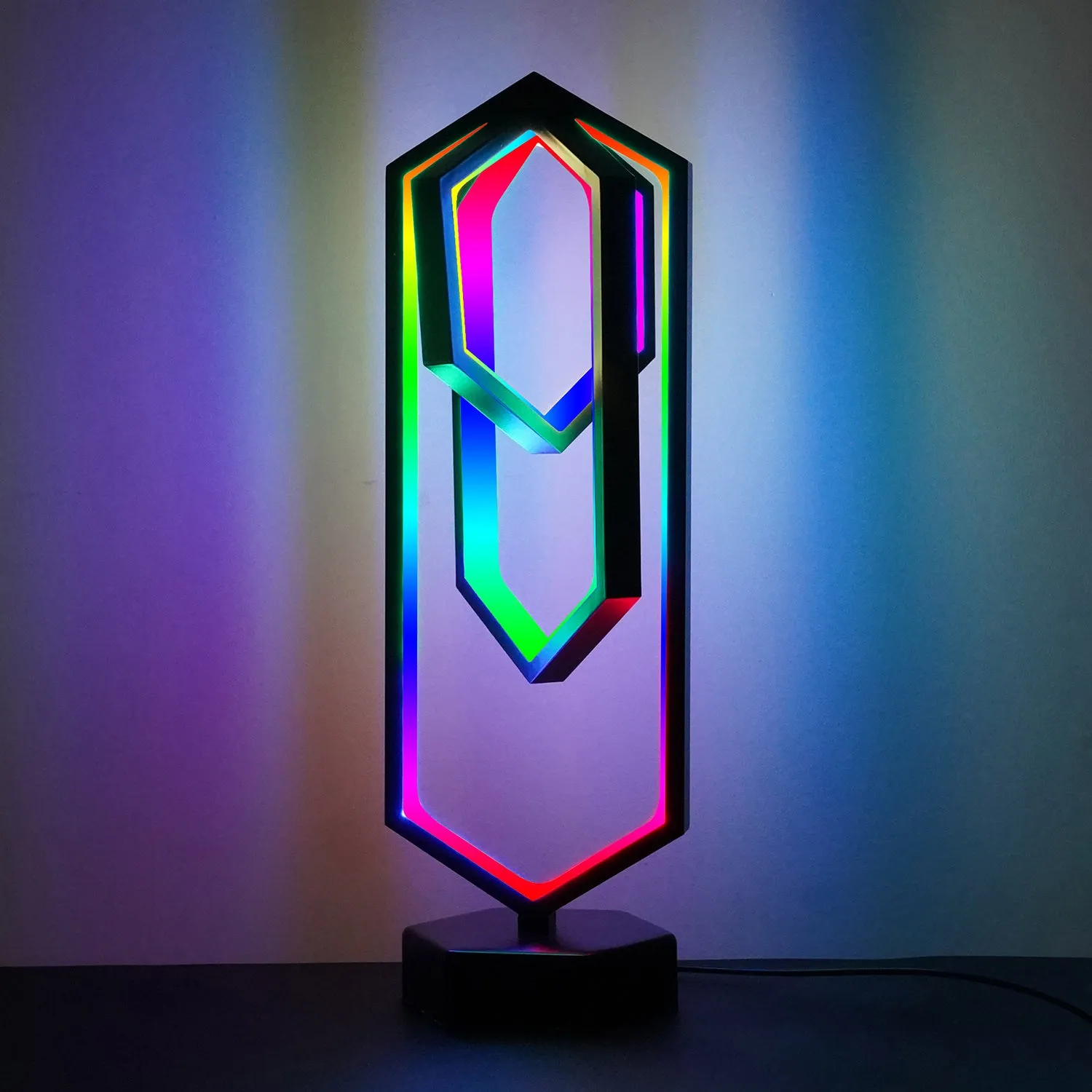 Polygon RGB Music Rhythm Atmosphere LED Lamp