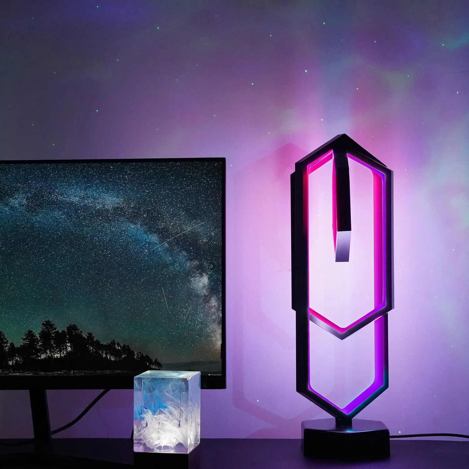 Polygon RGB Music Rhythm Atmosphere LED Lamp