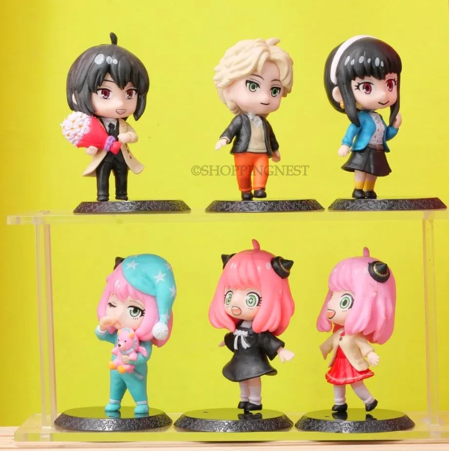 Spy X Family | Set Of 6 Anime Action Figures Model C | 9-10 Cm |