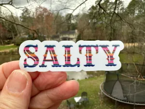 Sticker | 1J | Serape Salty | Waterproof Vinyl Sticker | White | Clear | Permanent | Removable | Window Cling | Glitter | Holographic