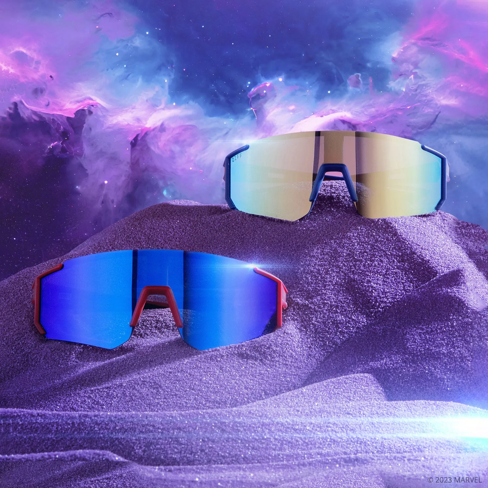 TEAM SUIT - CELESTIAL BLUE/RED   GALACTIC GOLD MIRROR   POLARIZED SUNGLASSES