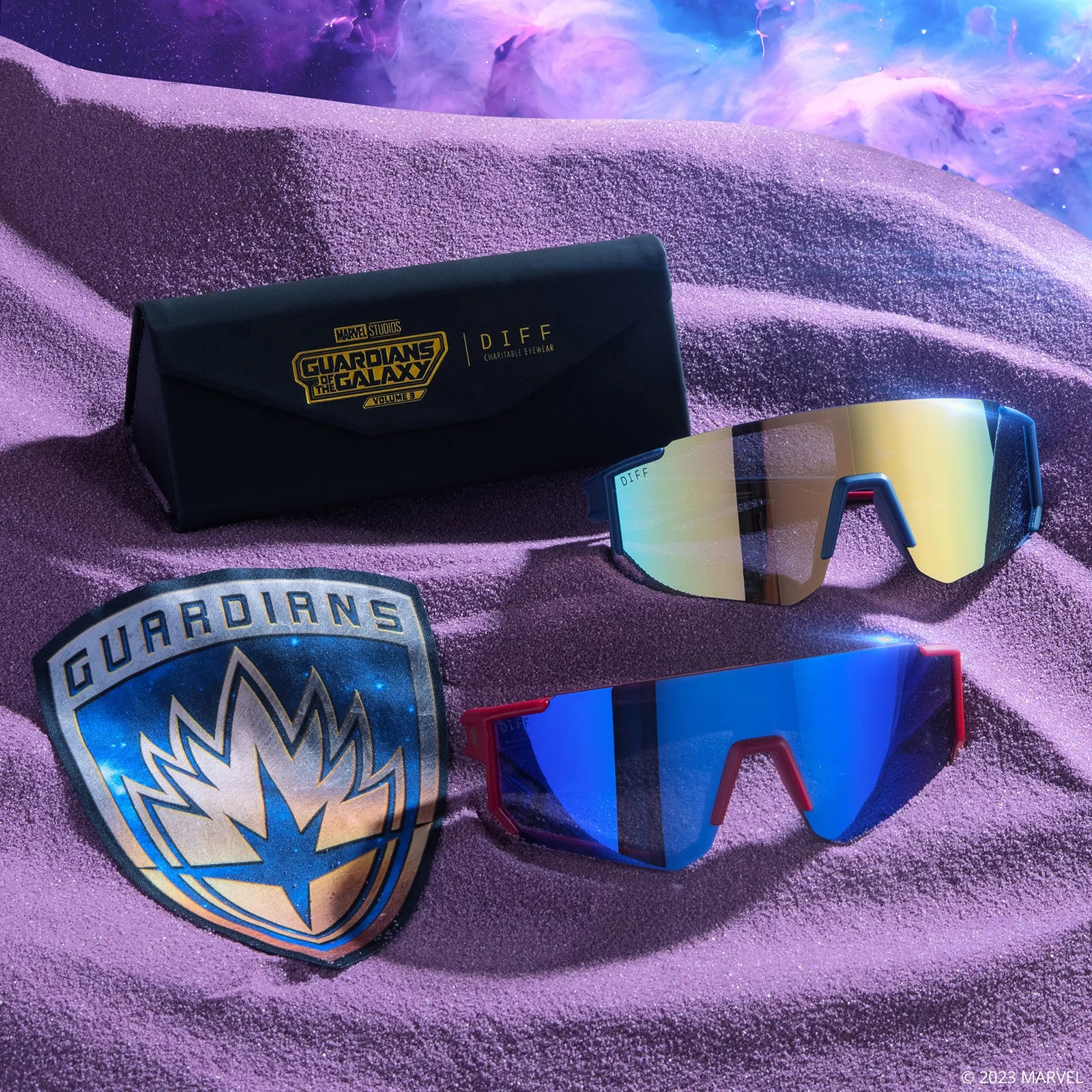 TEAM SUIT - CELESTIAL BLUE/RED   GALACTIC GOLD MIRROR   POLARIZED SUNGLASSES